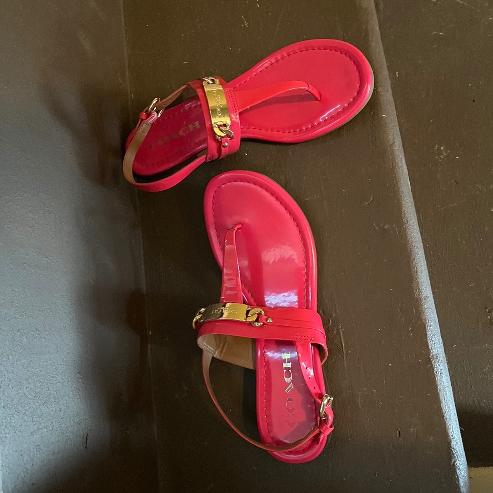 Coach pink sandals